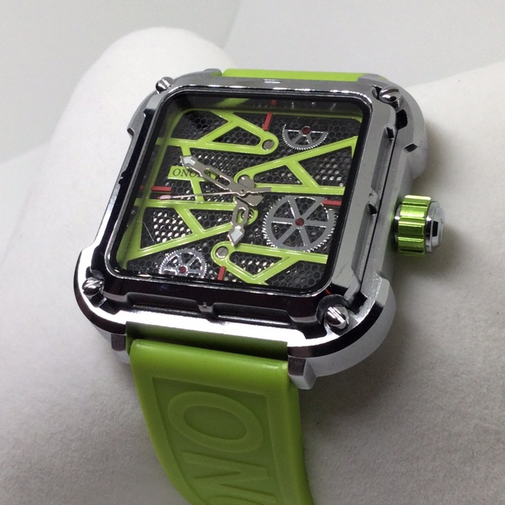 ONOLA Lime Green Skeleton Watch - New Condition